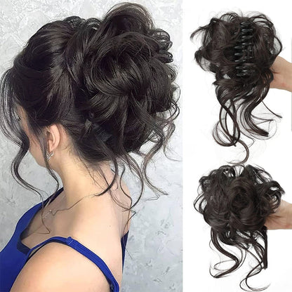 WavyWrap Messy Bun Haartoupet Wellig Lockig Chignon Pferdeschwanz Haartoupet für den täglichen Gebrauch