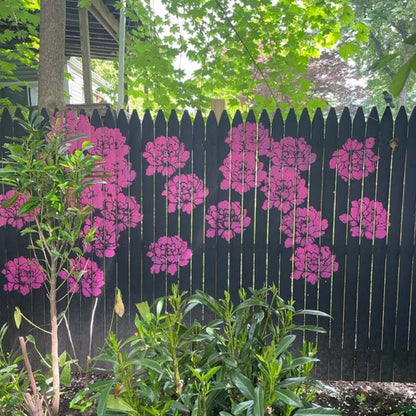 Große Blumen-Schablonen für Gartenzaun - DIY Dekoration