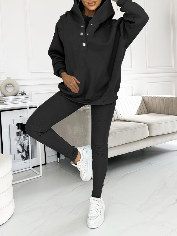 CozyChic | Lässiger und bequemer Hoodie-Sweatshirt-Anzug