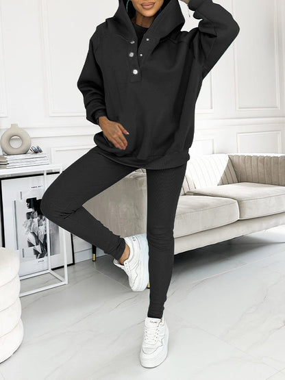 CozyChic | Lässiger und bequemer Hoodie-Sweatshirt-Anzug