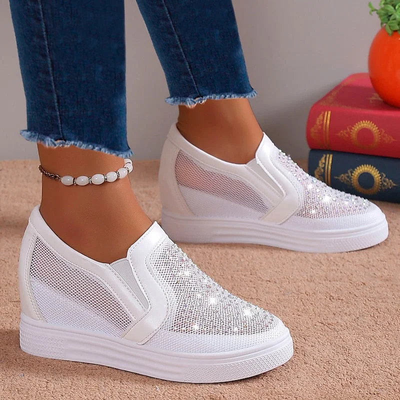 Modische Kristall-Sneaker für Damen