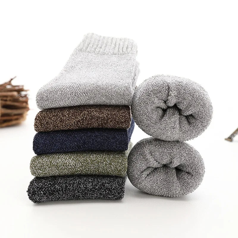 5 Paar Thermosocken aus dicker Wolle