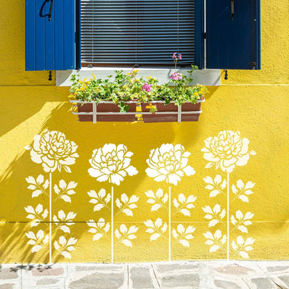 Große Blumen-Schablonen für Gartenzaun - DIY Dekoration