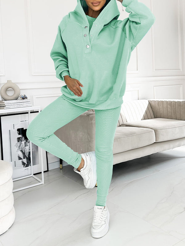 CozyChic | Lässiger und bequemer Hoodie-Sweatshirt-Anzug