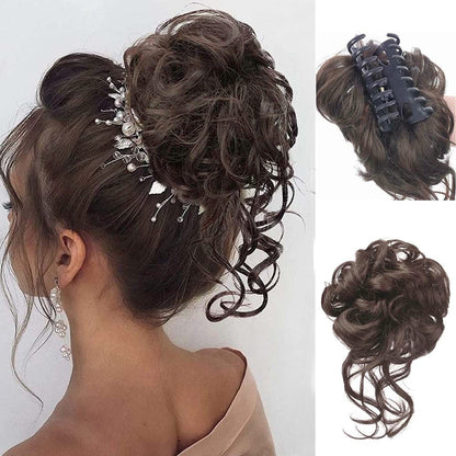 WavyWrap Messy Bun Haartoupet Wellig Lockig Chignon Pferdeschwanz Haartoupet für den täglichen Gebrauch