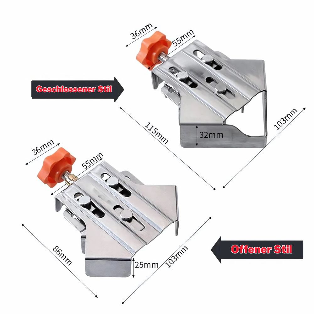 PreciseAngle - Edelstahl-Eckschellen
