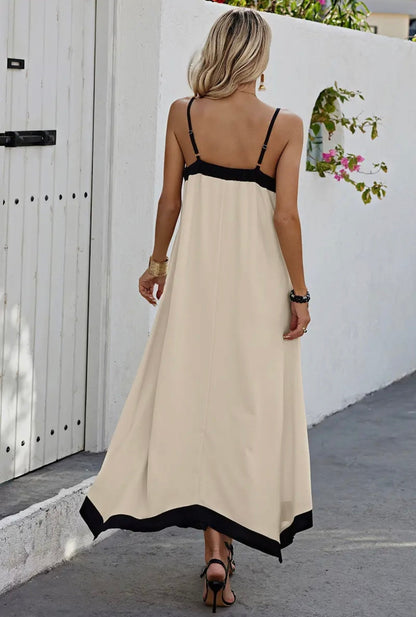 Creme Taschentuchkleid