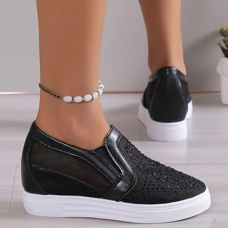 Modische Kristall-Sneaker für Damen