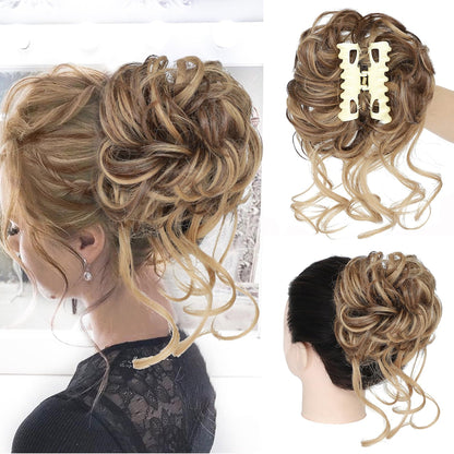 WavyWrap Messy Bun Haartoupet Wellig Lockig Chignon Pferdeschwanz Haartoupet für den täglichen Gebrauch