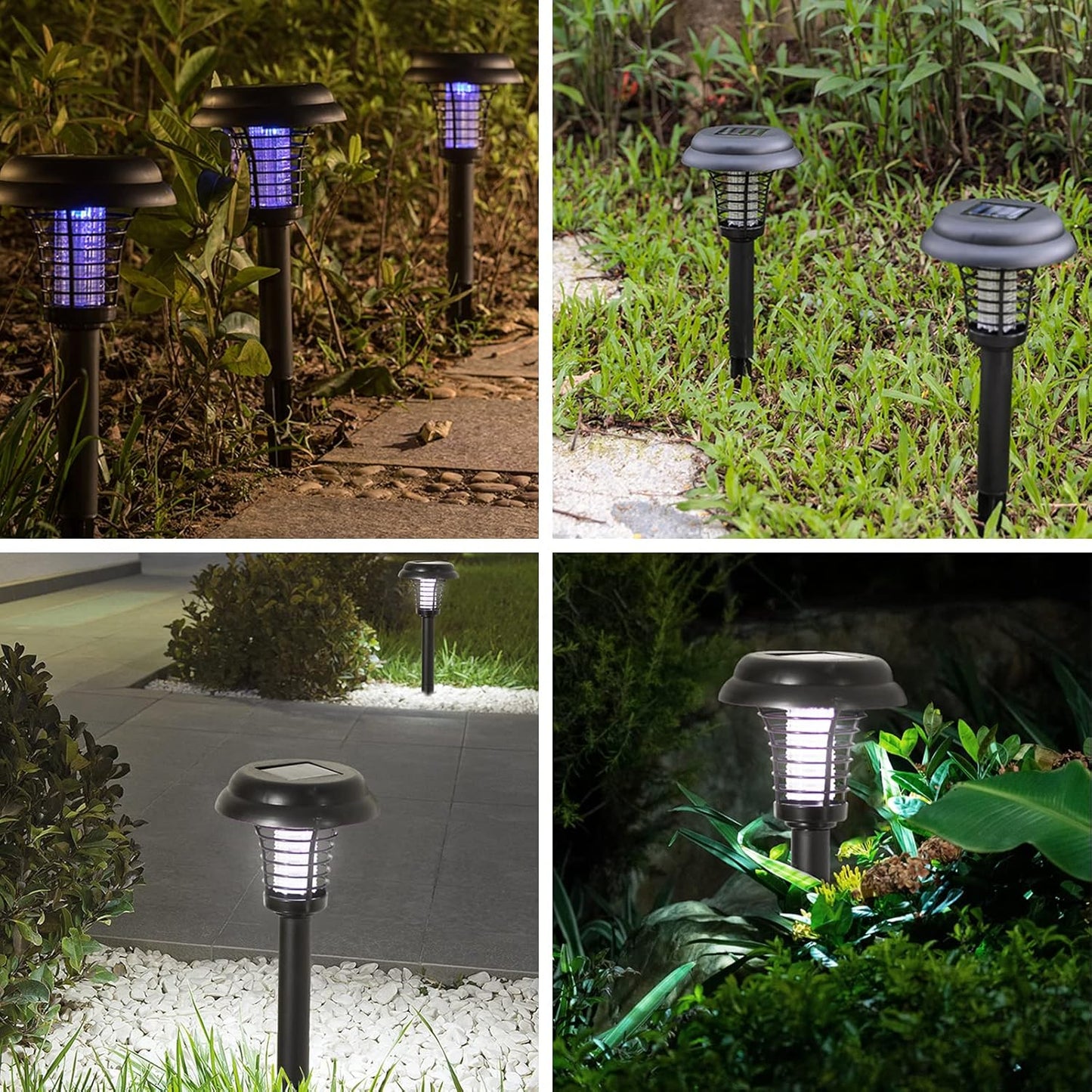2er Pack Solar Insektenvernichter LED Mücken-Killer