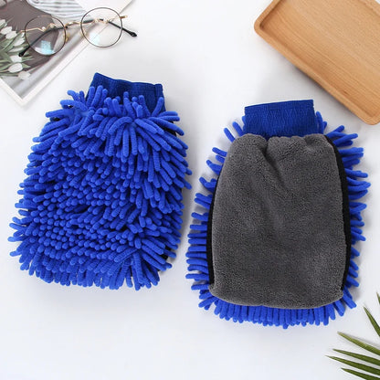 Doppelseitiges Mikrofaser-Waschhandschuh-Set