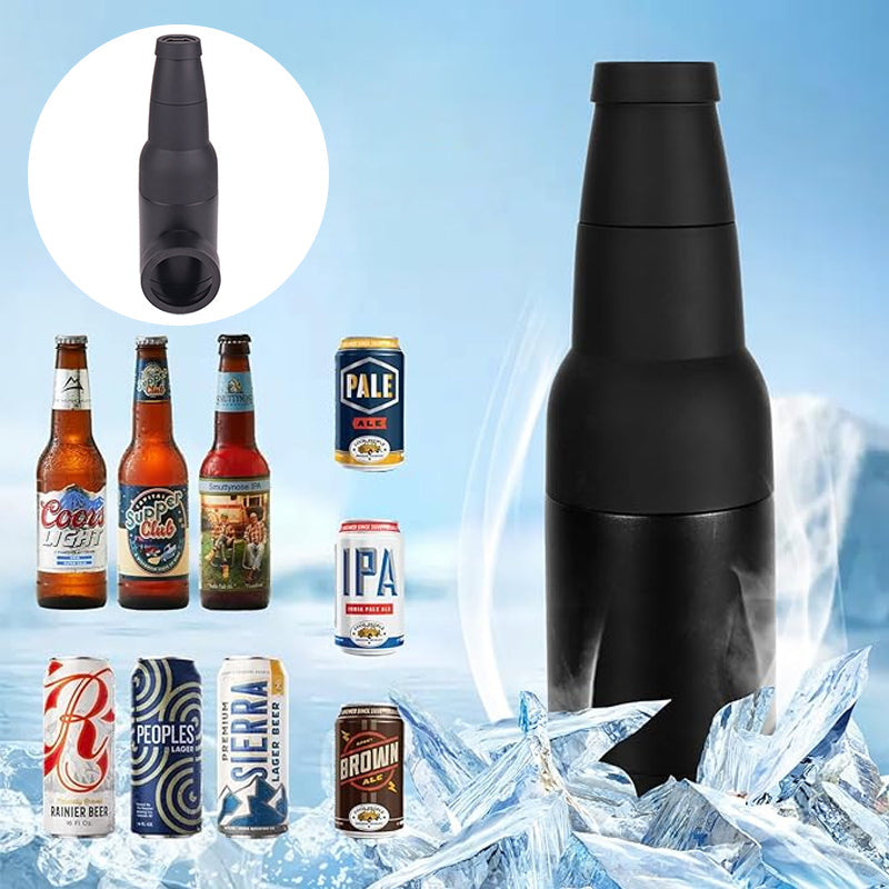 Bierflaschen und Dosenkühler mit Bieröffner