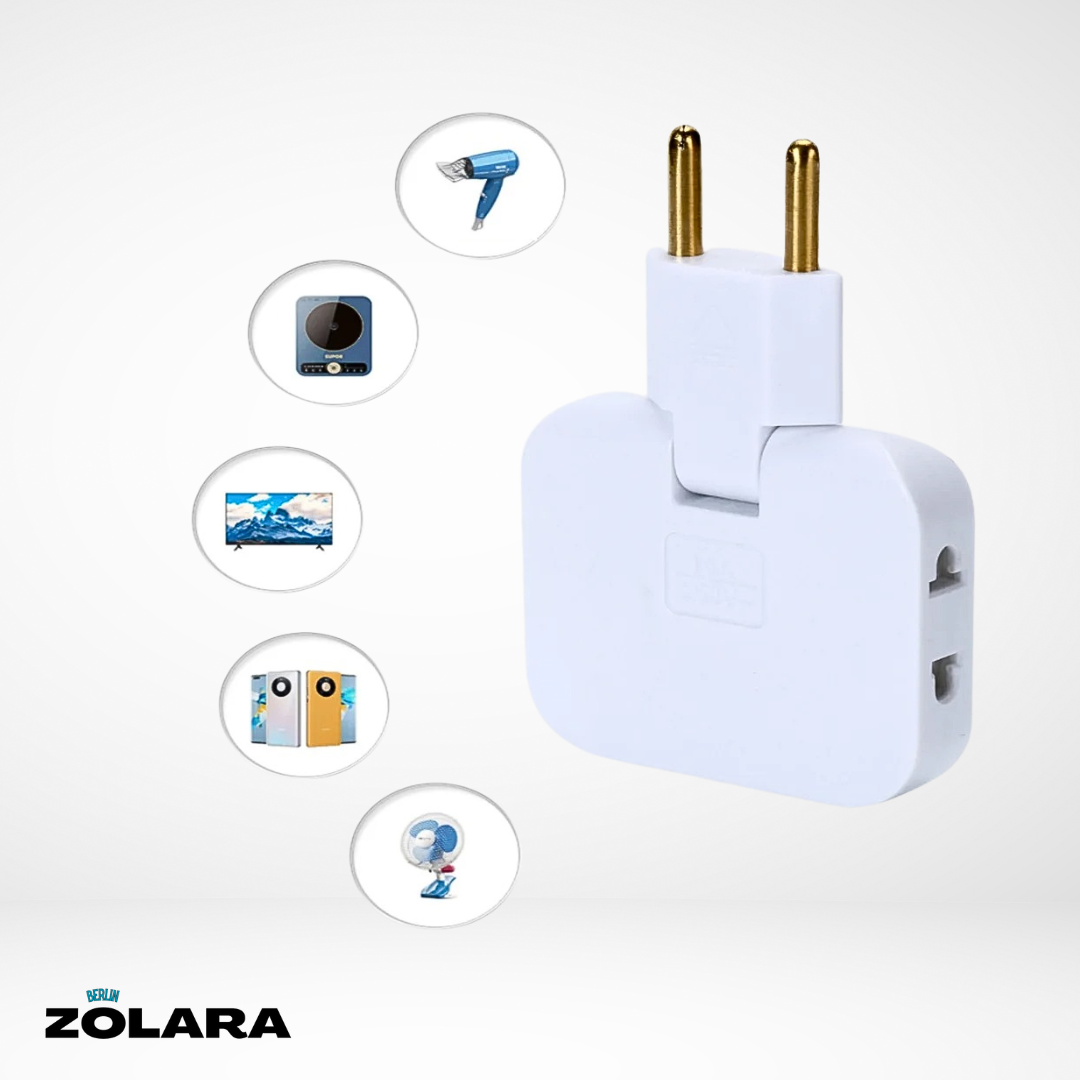 Drehbarer EU-Stecker Adapter | Mehrfachsteckdosen Eco