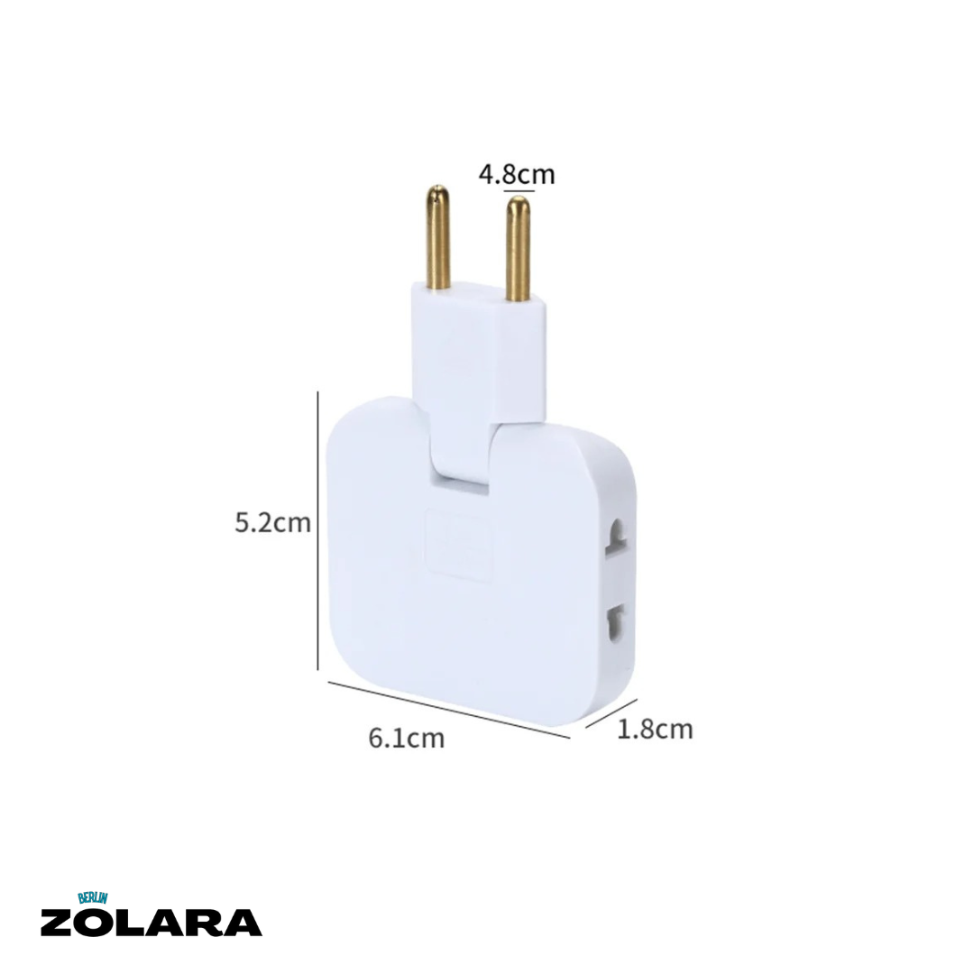 Drehbarer EU-Stecker Adapter | Mehrfachsteckdosen Eco