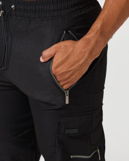 Schwarze Cargo-Hose V2