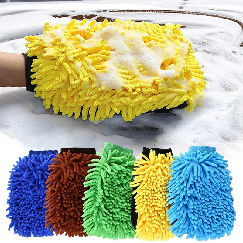 Doppelseitiges Mikrofaser-Waschhandschuh-Set