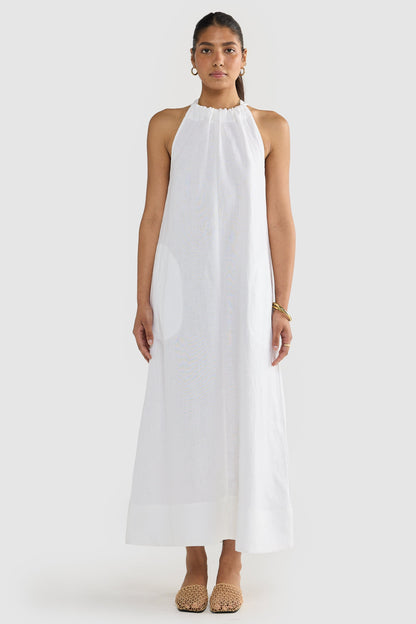 Luna Leinen Neckholderkleid
