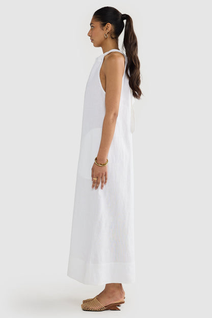 Luna Leinen Neckholderkleid