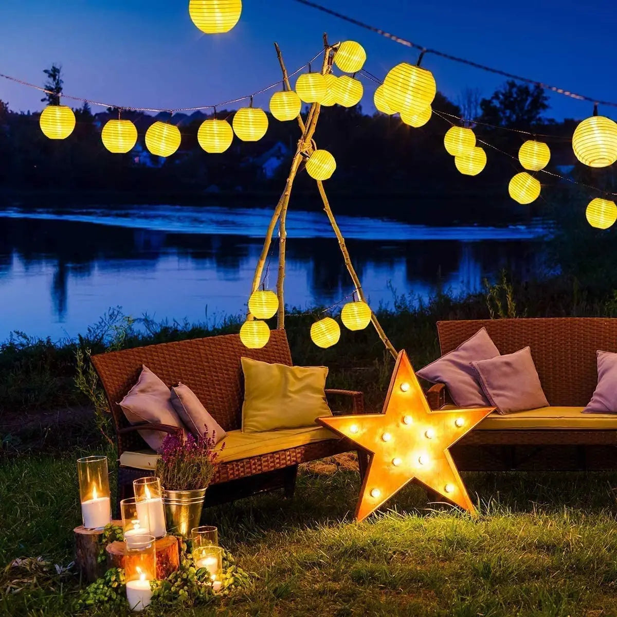 Wasserfeste Solar-Laternen-Lichterkette