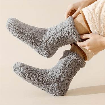 Rutschfeste warme Fleece Haussocken