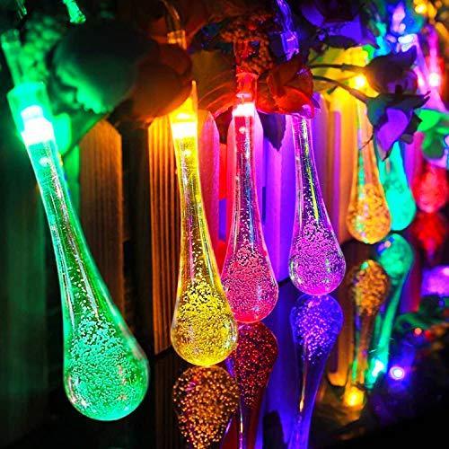 Solarlampe mit Wassertröpfchen-Lichterkette