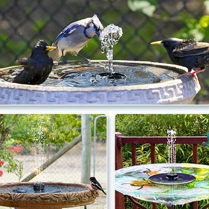 Solare Wasserpumpe für Vogelbad, Teich, Terrasse oder Gartendekoration im Freien