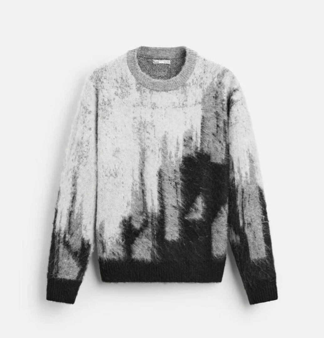 Bestickter abstrakter Pullover
