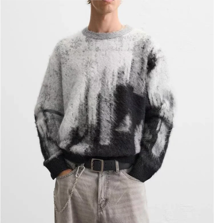 Bestickter abstrakter Pullover