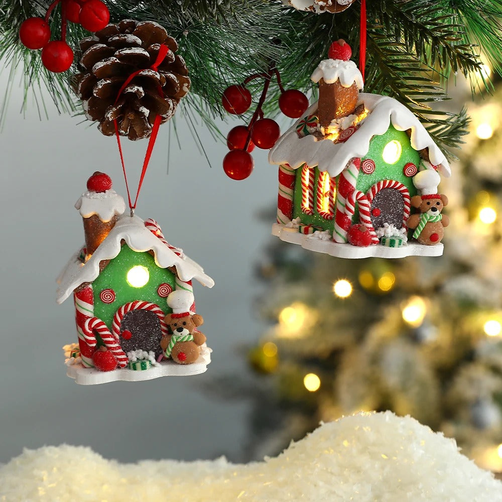 Charmantes Lebkuchen-Weihnachtshaus