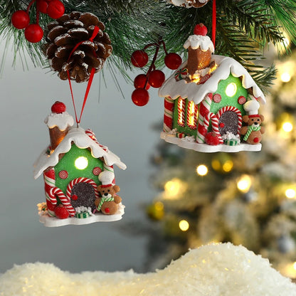 Charmantes Lebkuchen-Weihnachtshaus