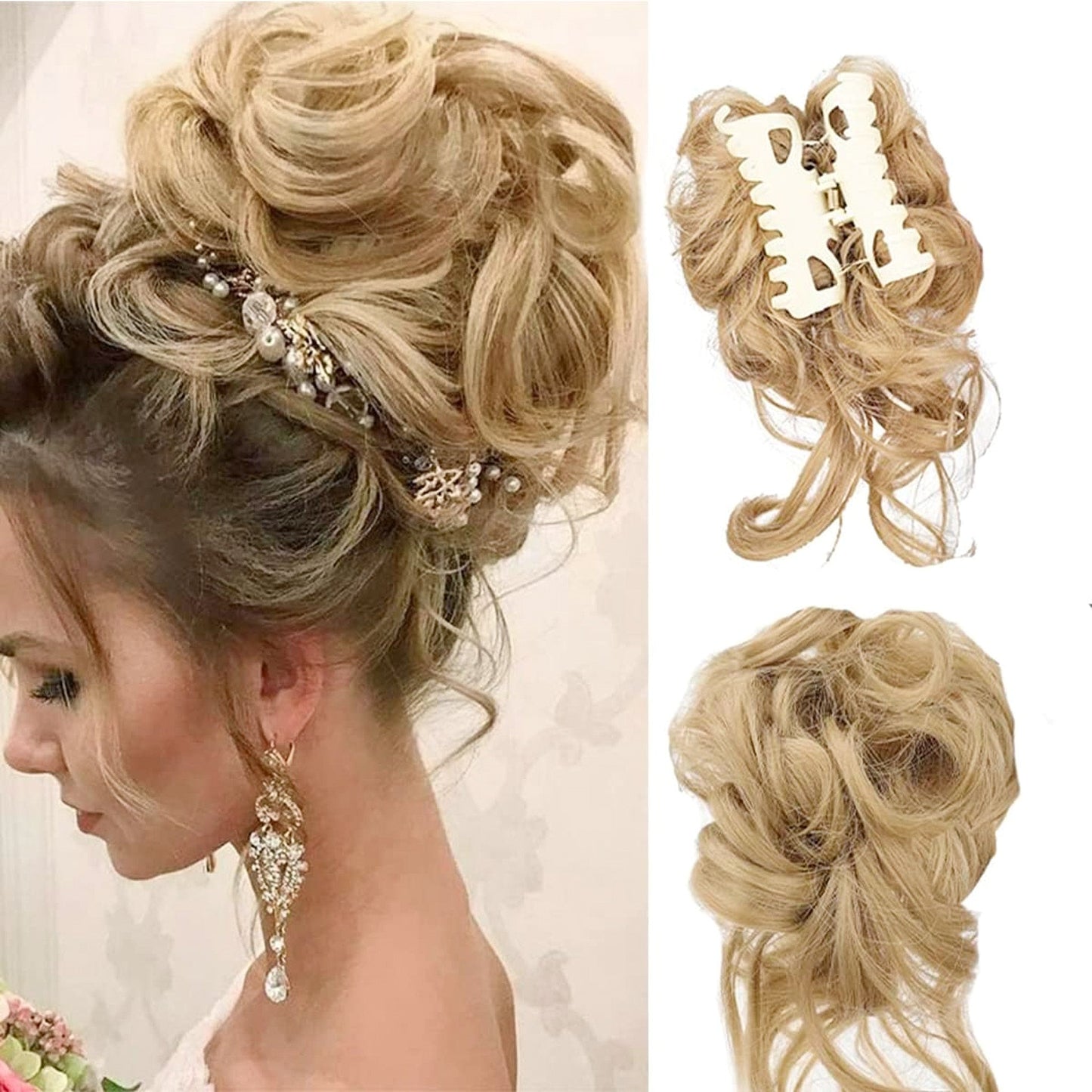 WavyWrap Messy Bun Haartoupet Wellig Lockig Chignon Pferdeschwanz Haartoupet für den täglichen Gebrauch
