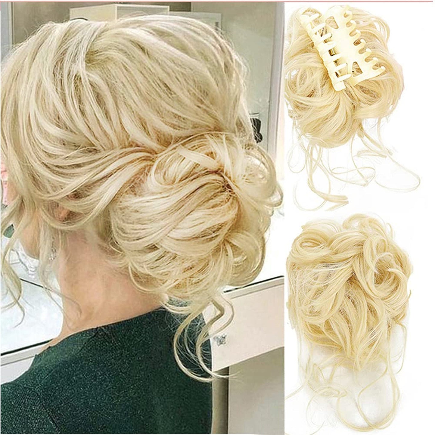 WavyWrap Messy Bun Haartoupet Wellig Lockig Chignon Pferdeschwanz Haartoupet für den täglichen Gebrauch
