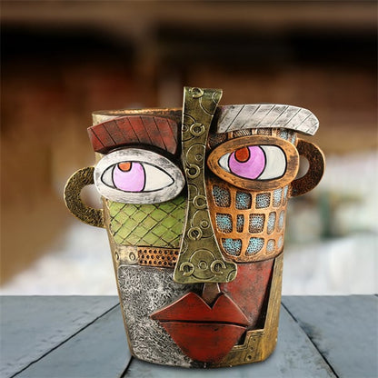 Handmade brutal abstract beauty face flower pot - Buy two and get free shipping!