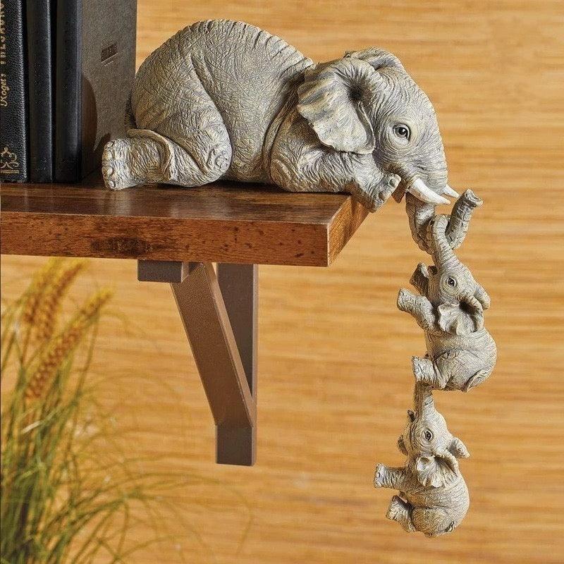 Familienelefanten-Statuetten | 3 Stück