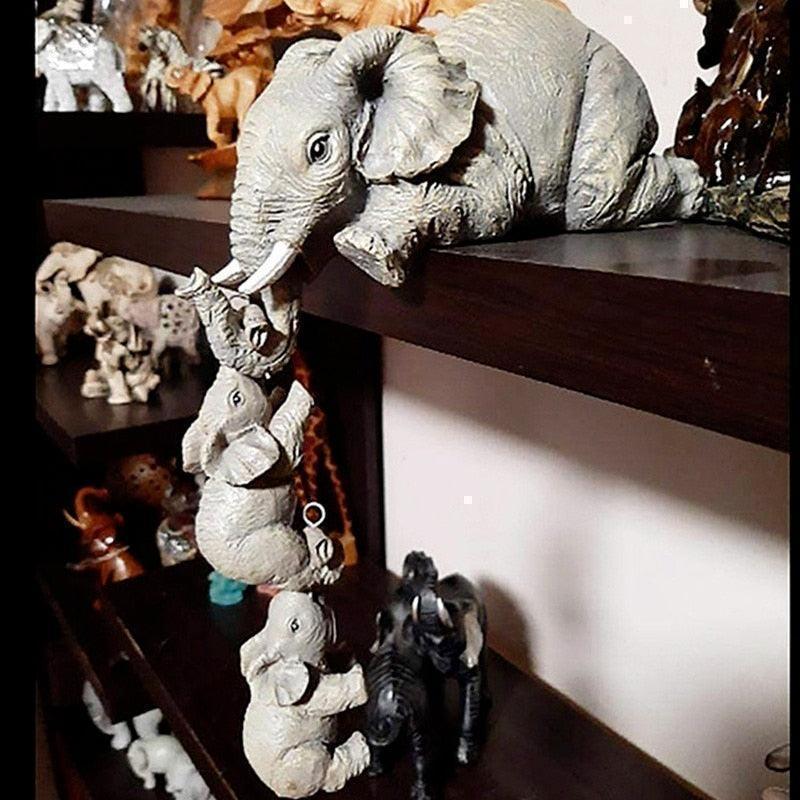 Familienelefanten-Statuetten | 3 Stück