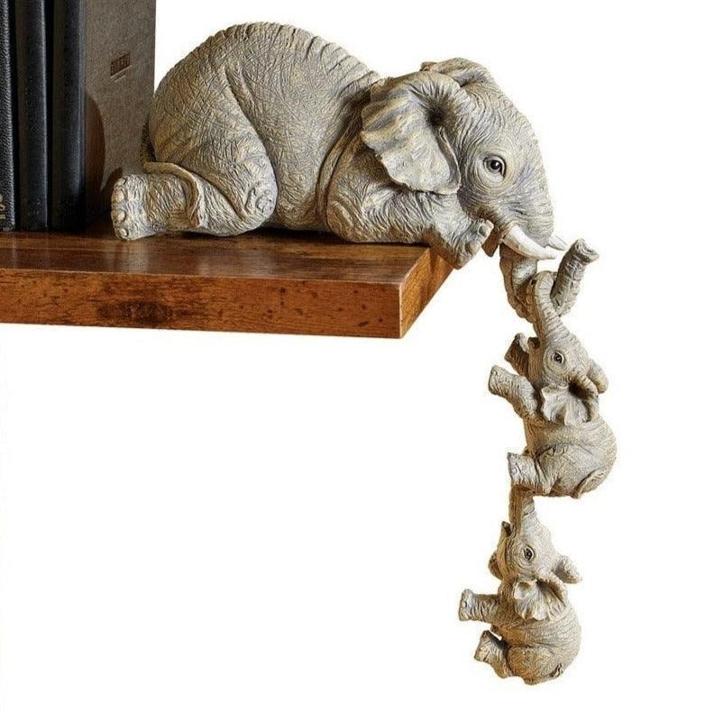 Familienelefanten-Statuetten | 3 Stück