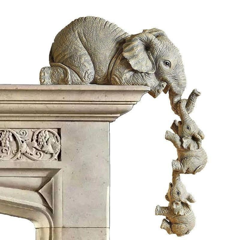 Familienelefanten-Statuetten | 3 Stück
