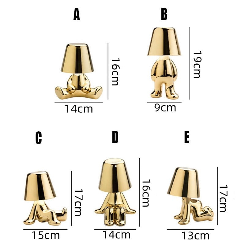 GloeiMan Tafellamp Goud