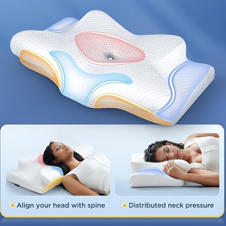 Orthopädisches Nackenkissen aus Memoryschaum