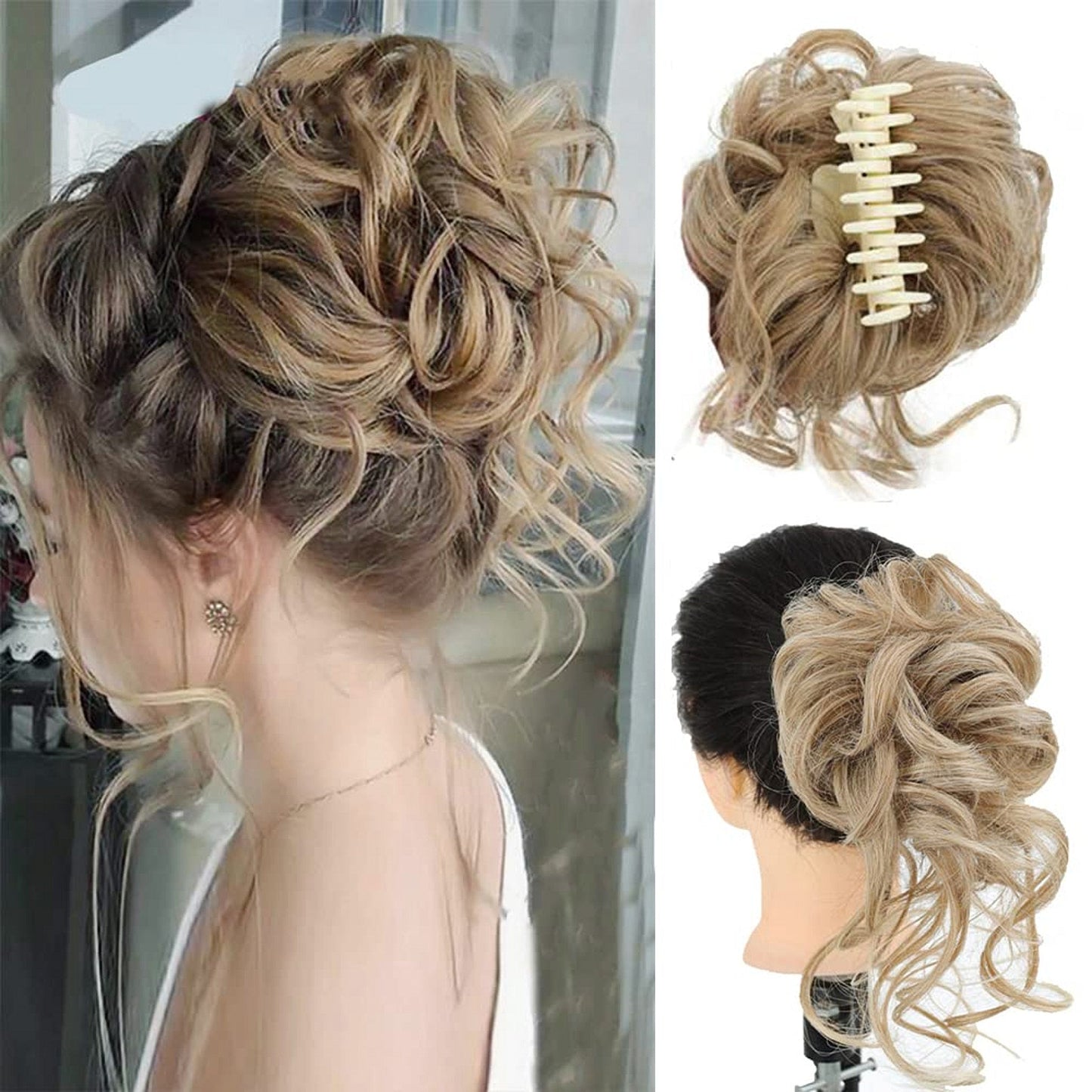 WavyWrap Messy Bun Haartoupet Wellig Lockig Chignon Pferdeschwanz Haartoupet für den täglichen Gebrauch