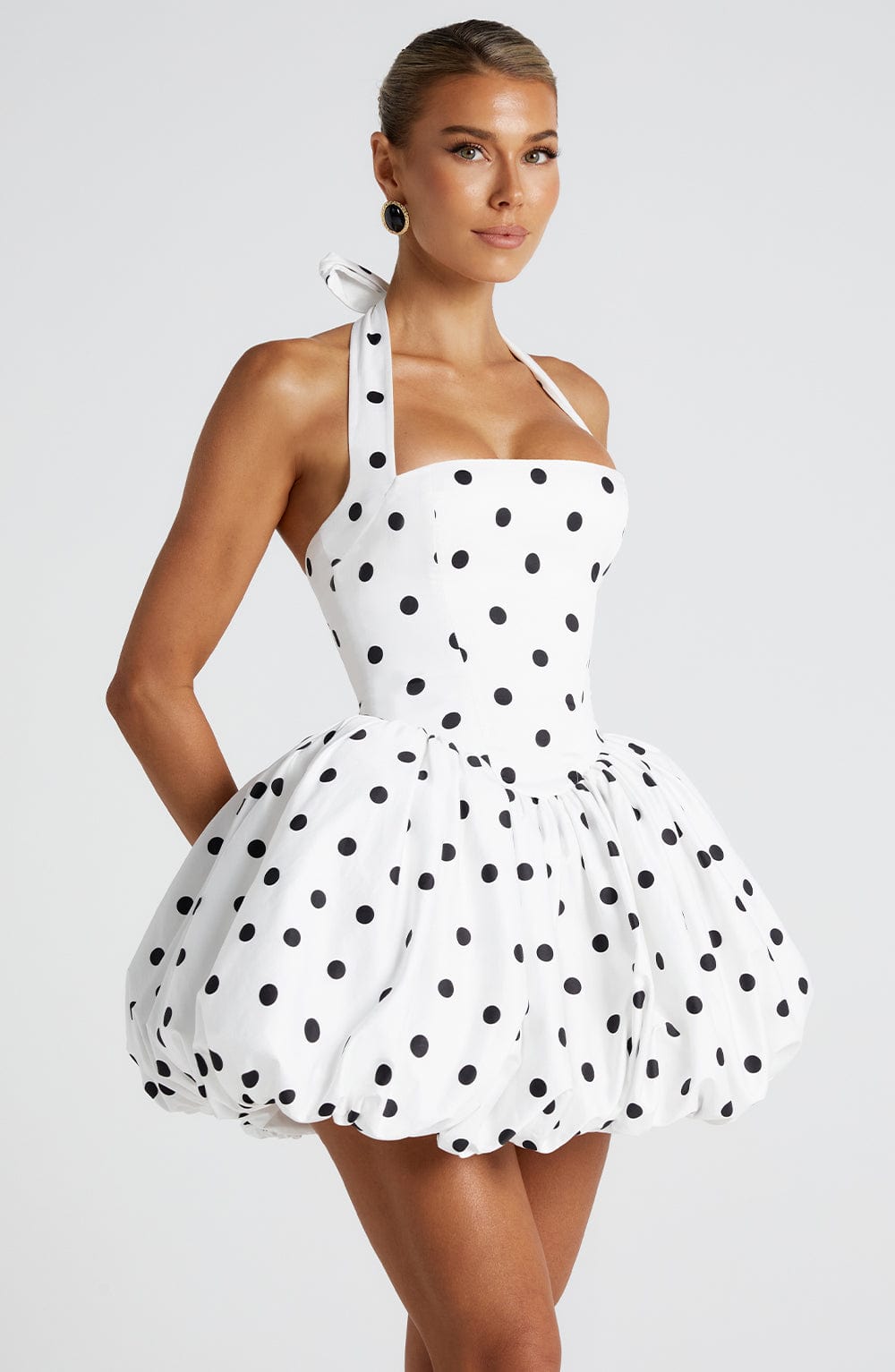 Maricia | Mini-Kleid - Schwarzer Punktmuster