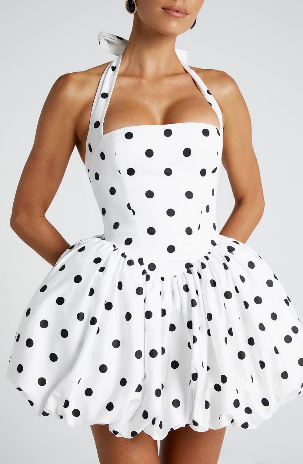 Maricia | Mini-Kleid - Schwarzer Punktmuster