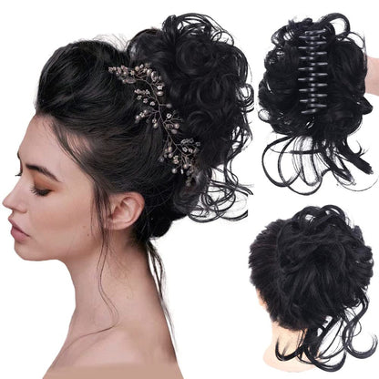WavyWrap Messy Bun Haartoupet Wellig Lockig Chignon Pferdeschwanz Haartoupet für den täglichen Gebrauch
