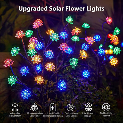 Solarbetriebenes, wetterbeständiges Garten-LED-Lichtset