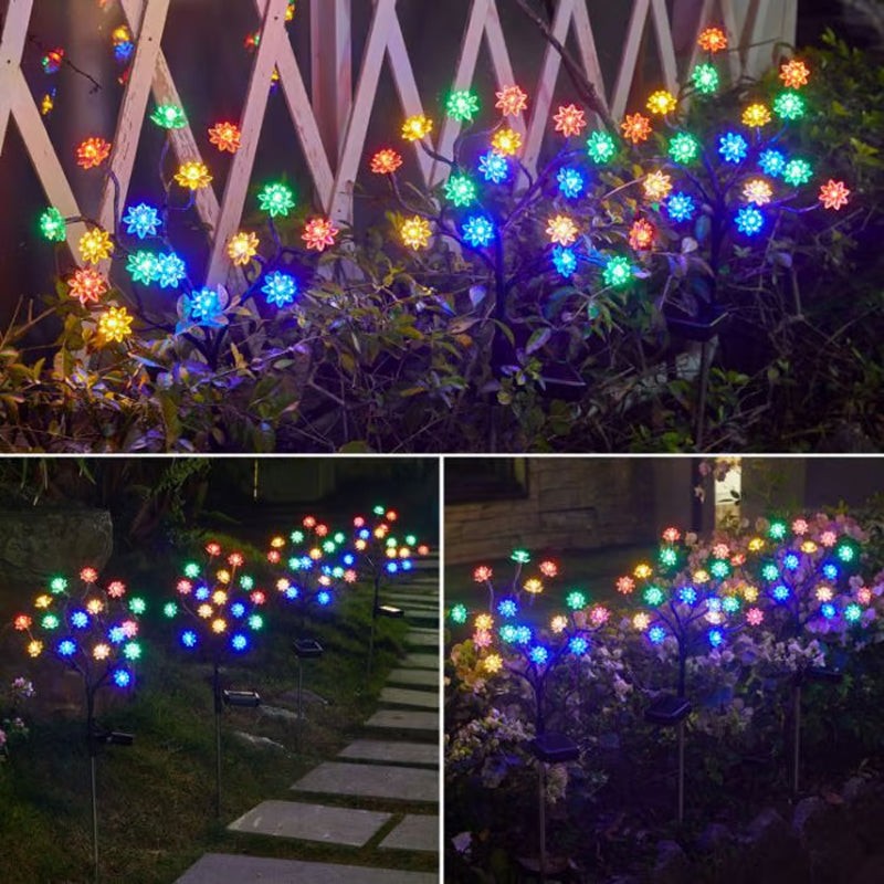 Solarbetriebenes, wetterbeständiges Garten-LED-Lichtset