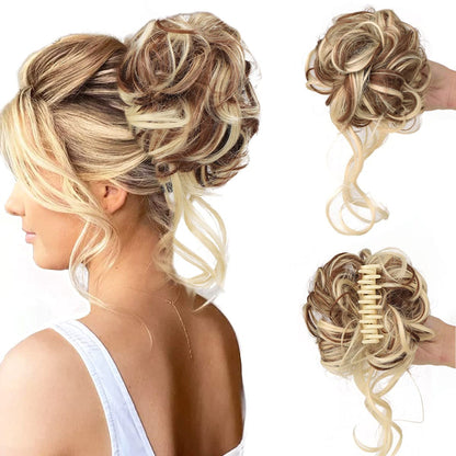 WavyWrap Messy Bun Haartoupet Wellig Lockig Chignon Pferdeschwanz Haartoupet für den täglichen Gebrauch