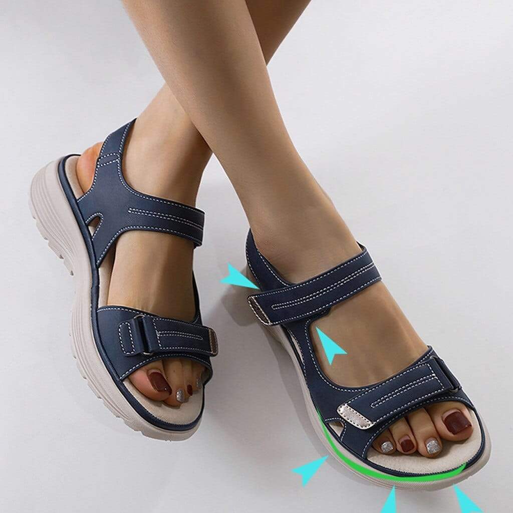 Orthopädische Damensandalen – Verstellbare Riemen für optimalen Komfort