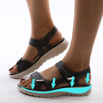 Orthopädische Damensandalen – Verstellbare Riemen für optimalen Komfort