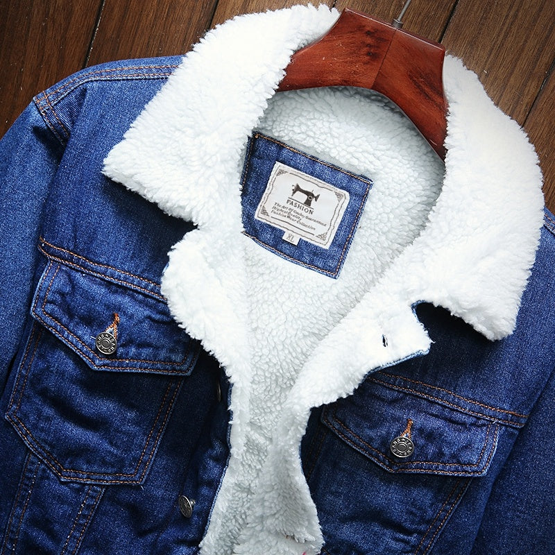 Gefutterte Denim-Jacke für Männer