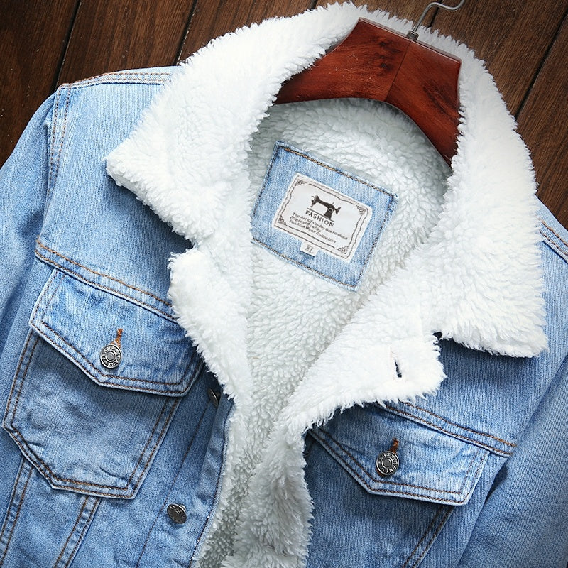 Gefutterte Denim-Jacke für Männer